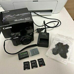 Canon PowerShot G7 X Mark II 20.1MP Compact Camera +Charger Cable+Extra Batterie